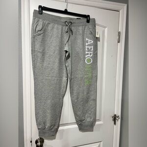 NEW NWT Heather gray‎ grey Aeropostale jogger sweats Sz L large